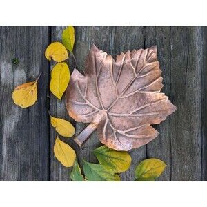 Vintage Copper Tray Candle Holder, Farmhouse Rustic Decor